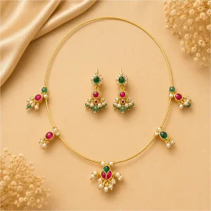 Harini invisible Chain with earrings