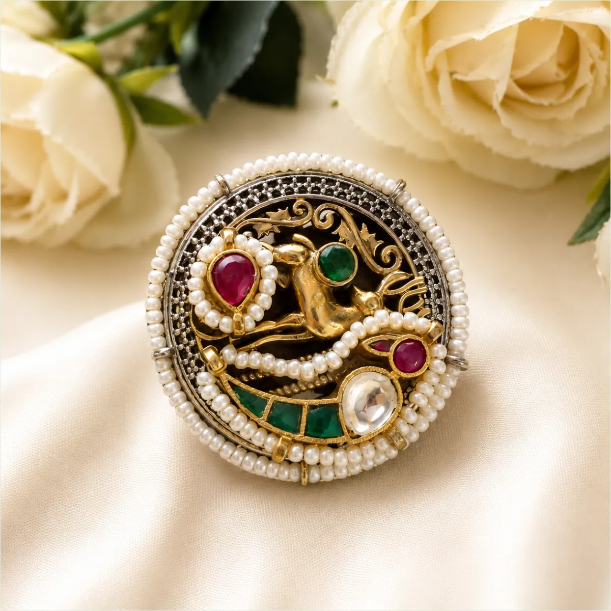 Kundan Deer Ring - Image 2