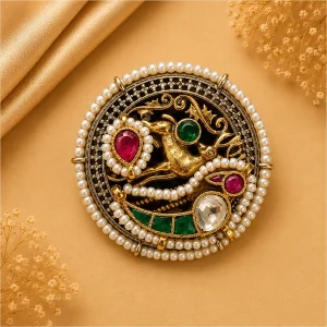 Kundan Deer Ring