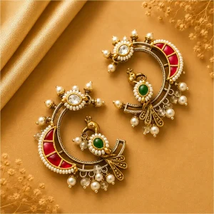 Mayurika Moon Earrings