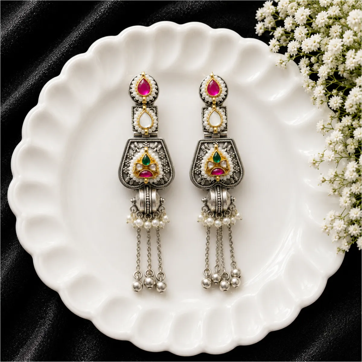 Noor Tassel Earrings - Image 2
