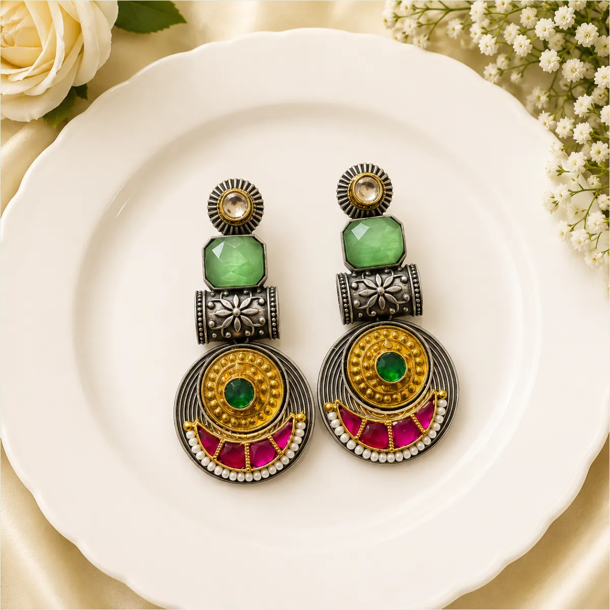Panna Pink Earrings - Image 2