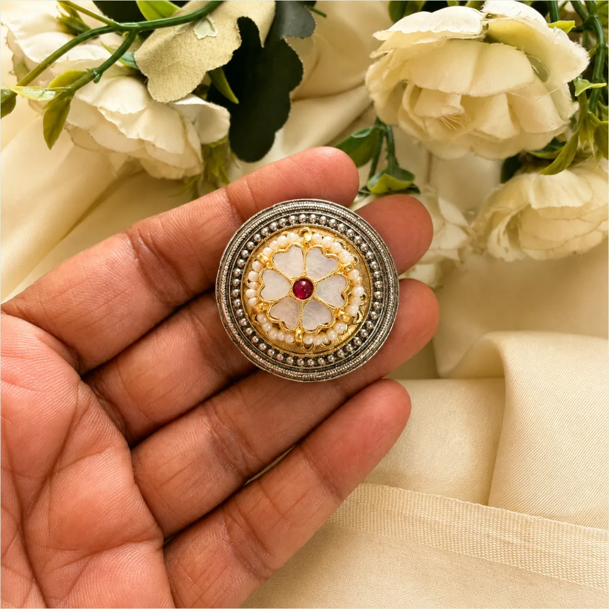 Pearl Petal Ring - Image 2