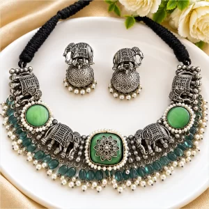 Elegant Gaj Set for Women – Designer Necklace and Earrings Jewelry Set